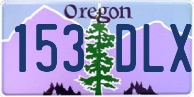 OR license plate 153DLX
