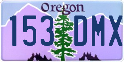 OR license plate 153DMX