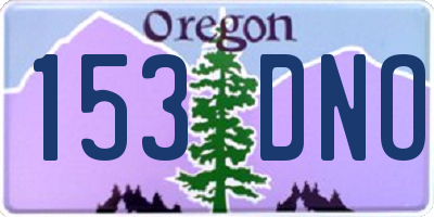 OR license plate 153DNO