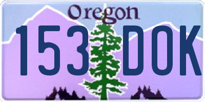 OR license plate 153DOK
