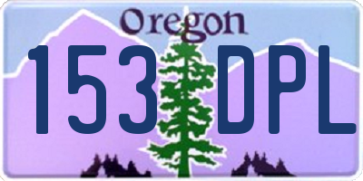 OR license plate 153DPL