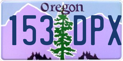 OR license plate 153DPX