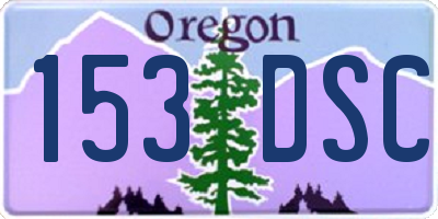 OR license plate 153DSC