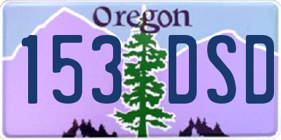OR license plate 153DSD