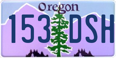 OR license plate 153DSH