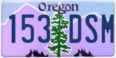 OR license plate 153DSM