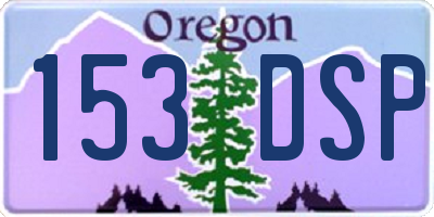 OR license plate 153DSP