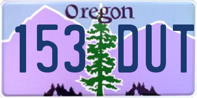 OR license plate 153DUT