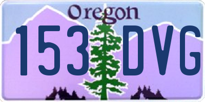 OR license plate 153DVG