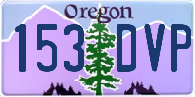 OR license plate 153DVP