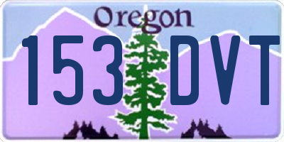 OR license plate 153DVT