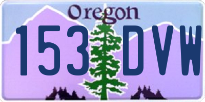 OR license plate 153DVW