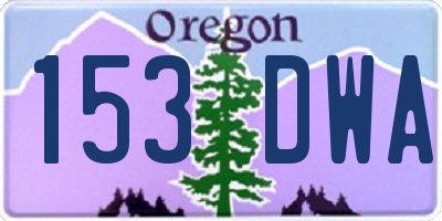 OR license plate 153DWA