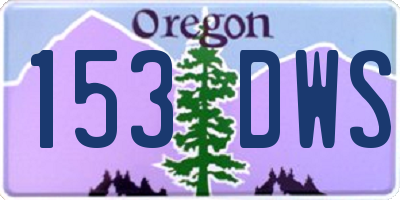 OR license plate 153DWS