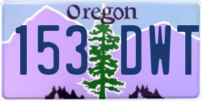 OR license plate 153DWT