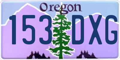 OR license plate 153DXG