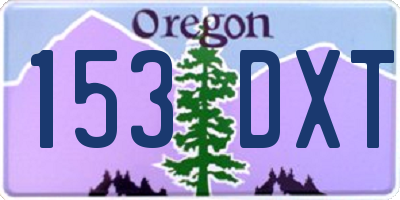 OR license plate 153DXT