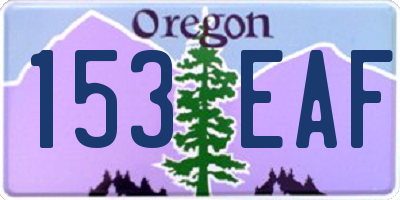 OR license plate 153EAF