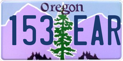 OR license plate 153EAR