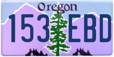OR license plate 153EBD