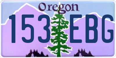 OR license plate 153EBG