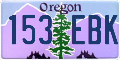 OR license plate 153EBK
