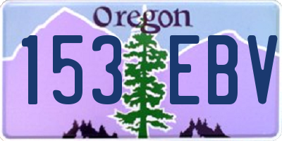 OR license plate 153EBV