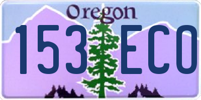 OR license plate 153ECO