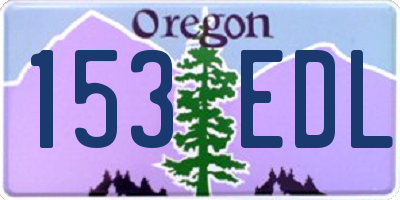OR license plate 153EDL