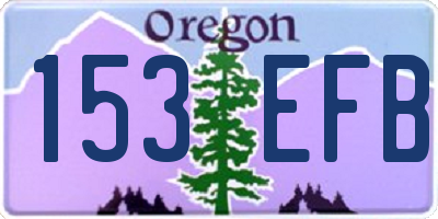 OR license plate 153EFB