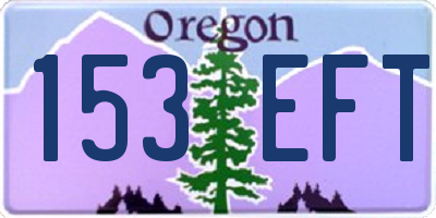 OR license plate 153EFT