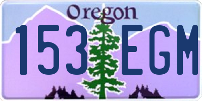 OR license plate 153EGM