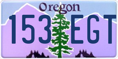 OR license plate 153EGT