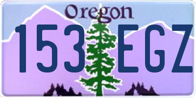 OR license plate 153EGZ