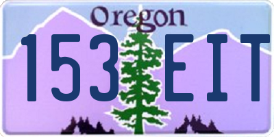 OR license plate 153EIT