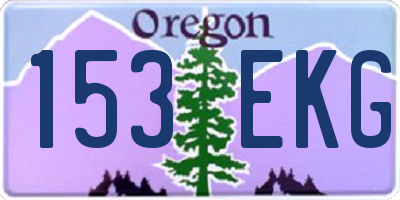 OR license plate 153EKG