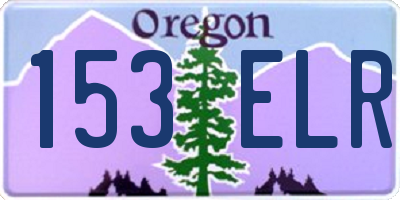 OR license plate 153ELR