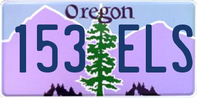 OR license plate 153ELS