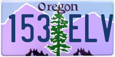 OR license plate 153ELV