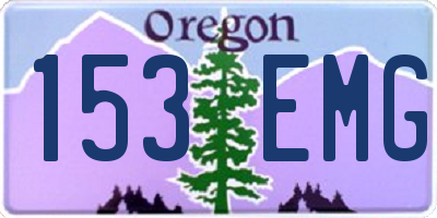 OR license plate 153EMG