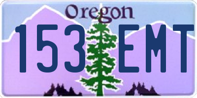 OR license plate 153EMT