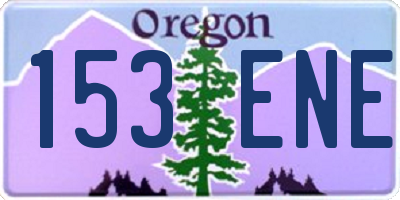 OR license plate 153ENE