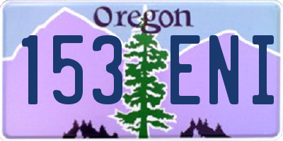 OR license plate 153ENI