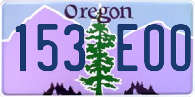 OR license plate 153EOO