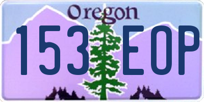 OR license plate 153EOP