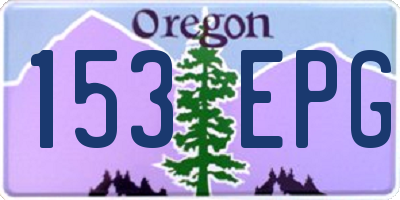 OR license plate 153EPG