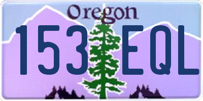 OR license plate 153EQL