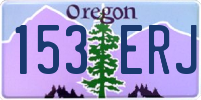 OR license plate 153ERJ