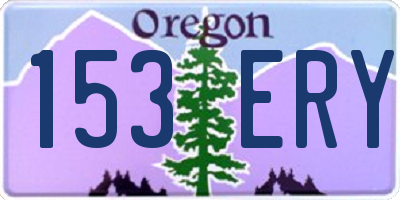 OR license plate 153ERY