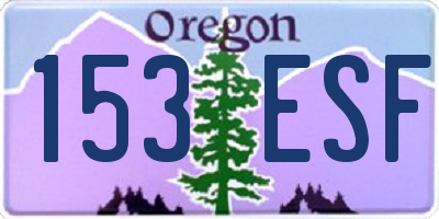OR license plate 153ESF